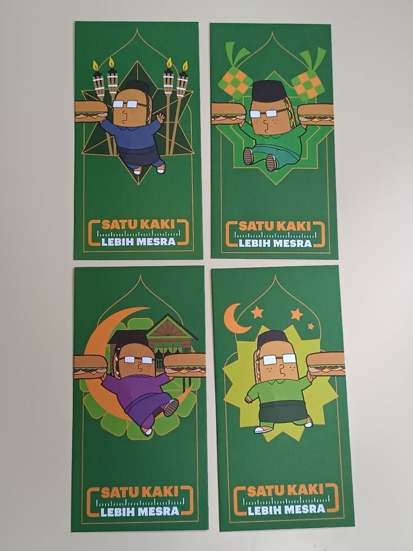 Hari Raya Packets - 2022 SUBWAY set of 4 design, Hobbies & Toys ...