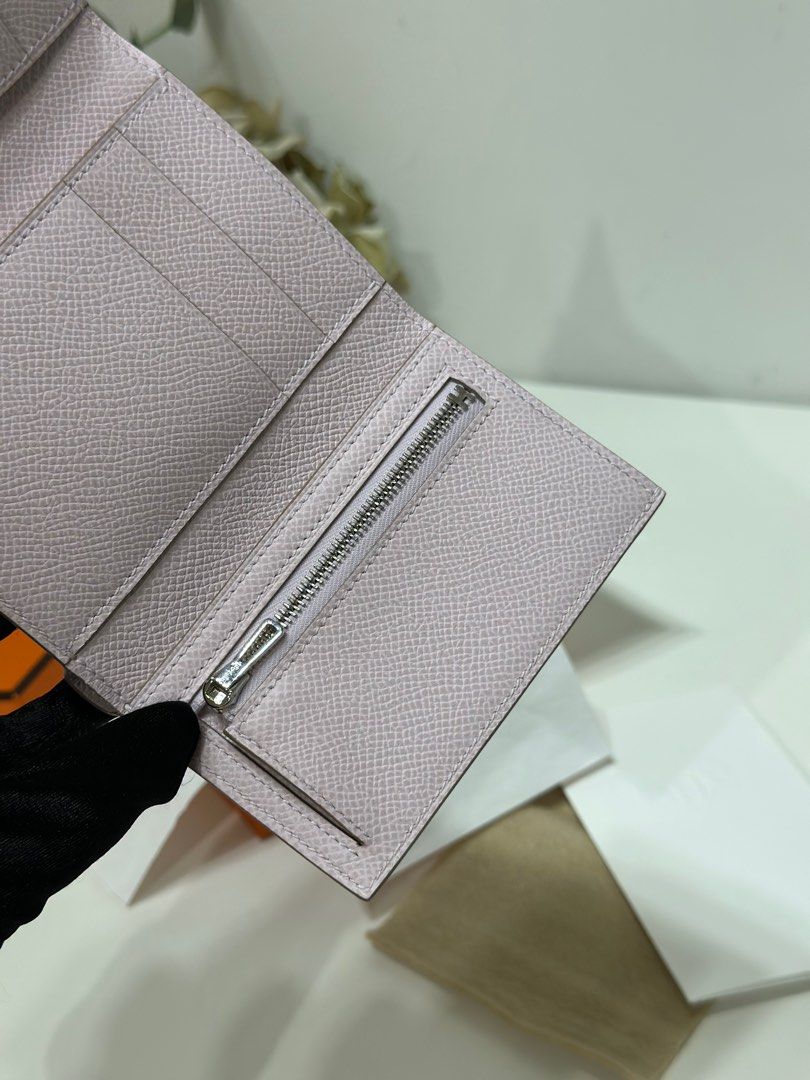 Hermes Bearn Cardholder In Etoupe With Palladium Closure – Found Fashion