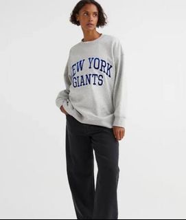 h&m new york giants grey oversized sweatshirt ✧˖°