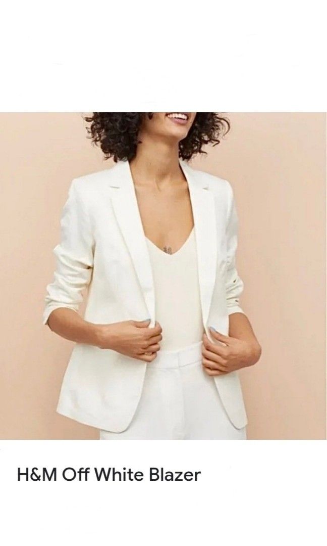 Hm white blazer top