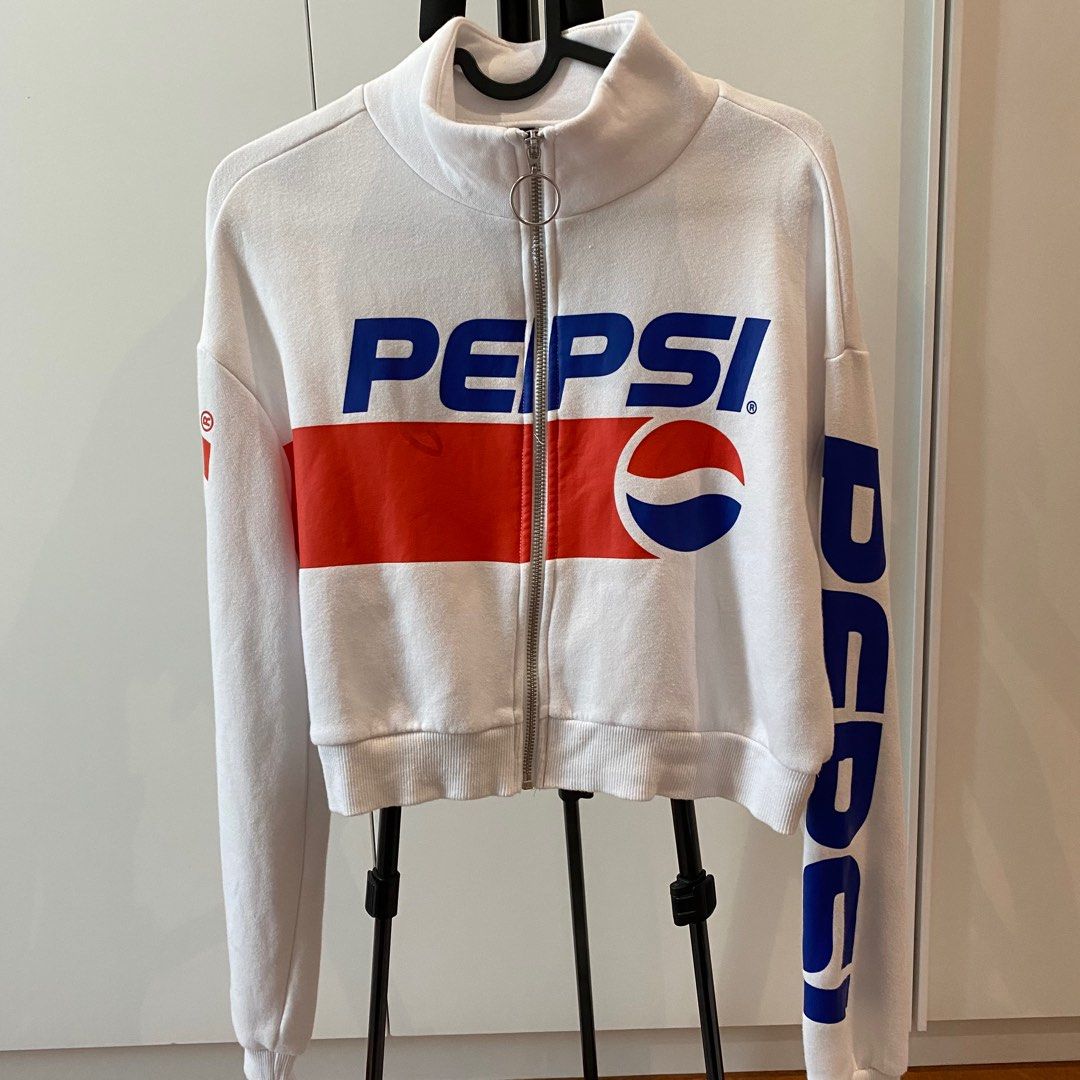 H M Pepsi sweater with zip Women s Fashion Tops Longsleeves on