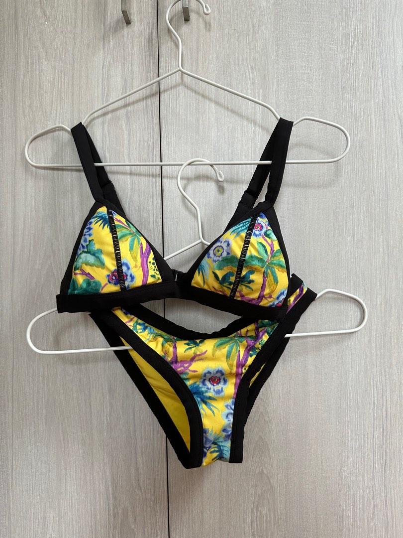 H&M yellow bikini set on Carousell