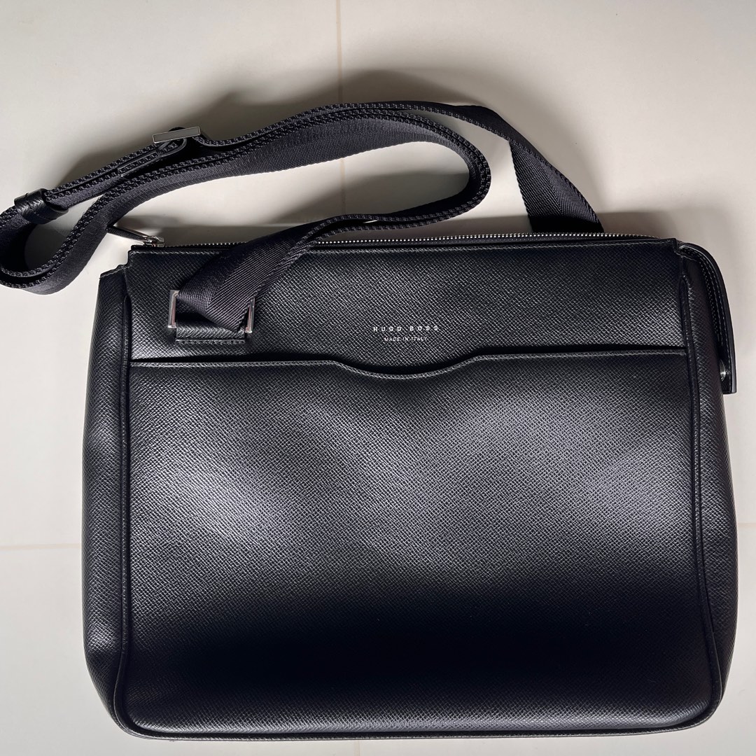 Hugo Boss Leather Messenger Bag, Men's Fashion, Bags, Sling Bags on ...