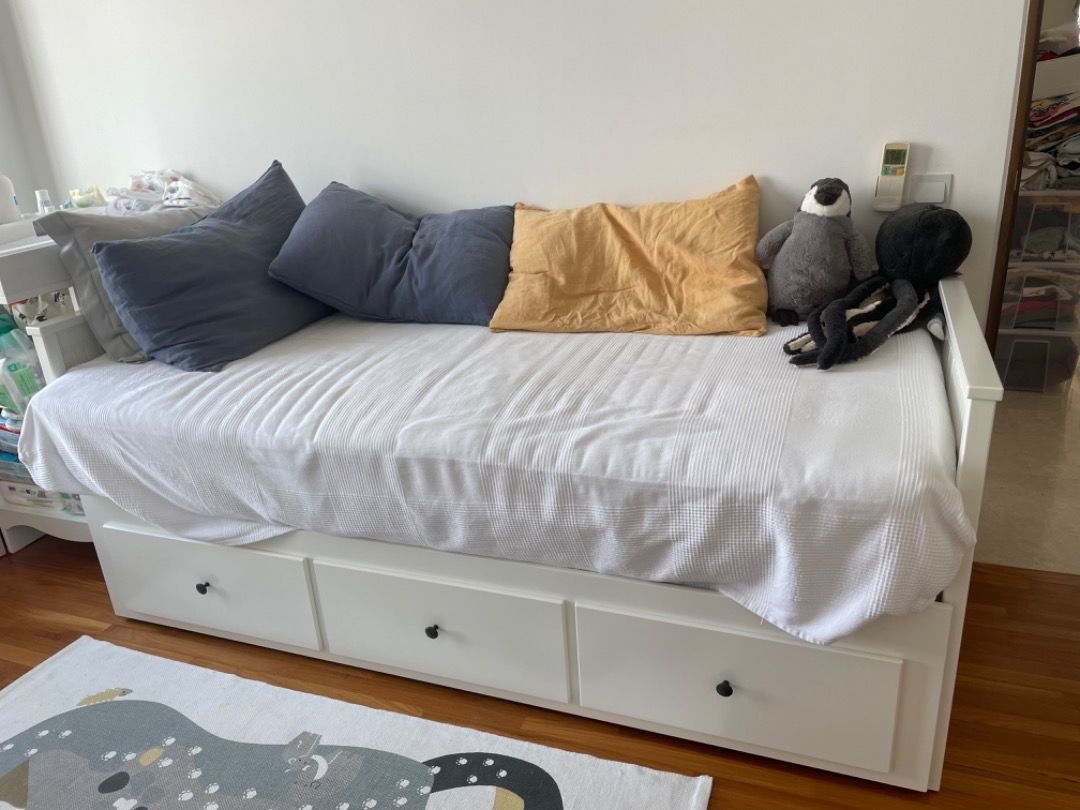IKEA Daybed with 2 mattress and topper, Furniture & Home Living
