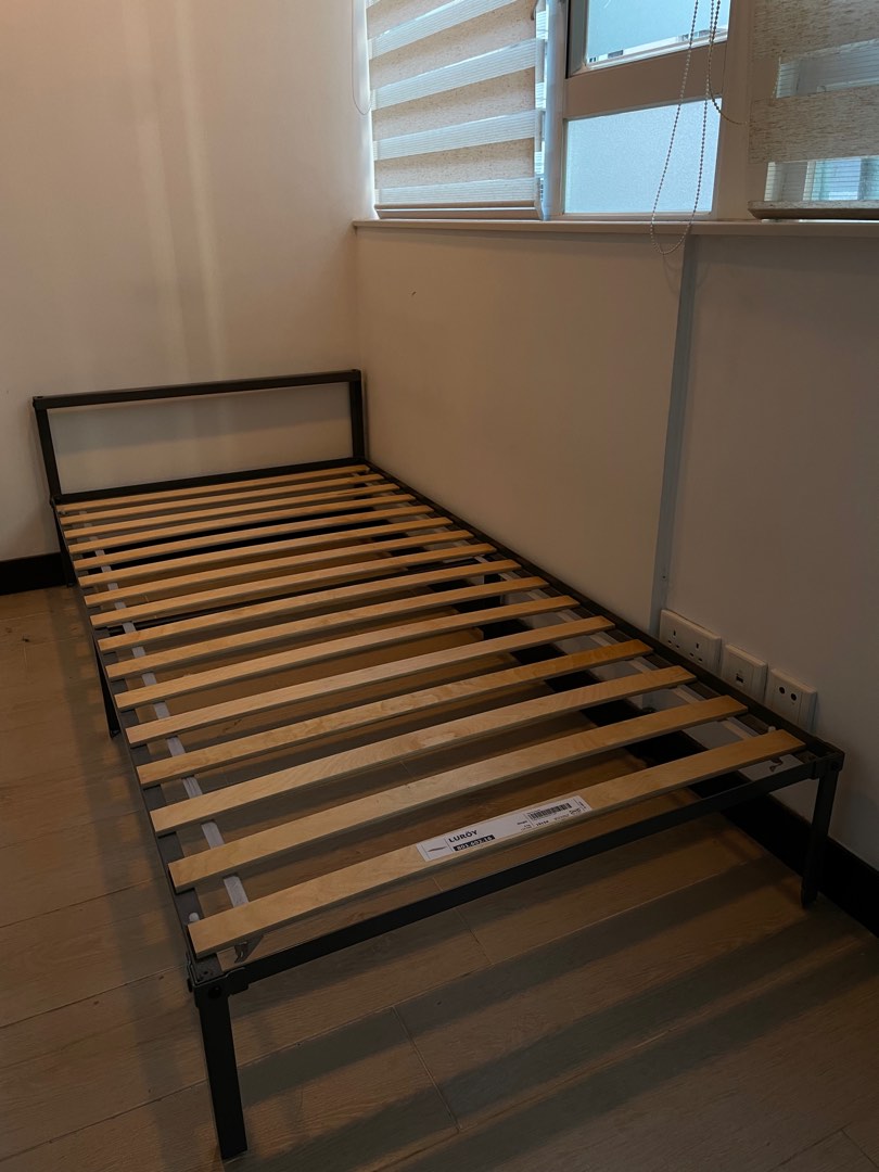 IKEA GRIMSBU SINGLE BED FRAME, 傢俬＆家居, 傢俬, 床架及床褥 Carousell