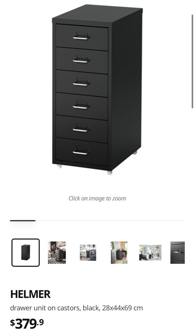 IKEA Helmer drawer unit / filing 傢俬＆家居, 傢俬, 櫃子、組合櫃及置物架 Carousell