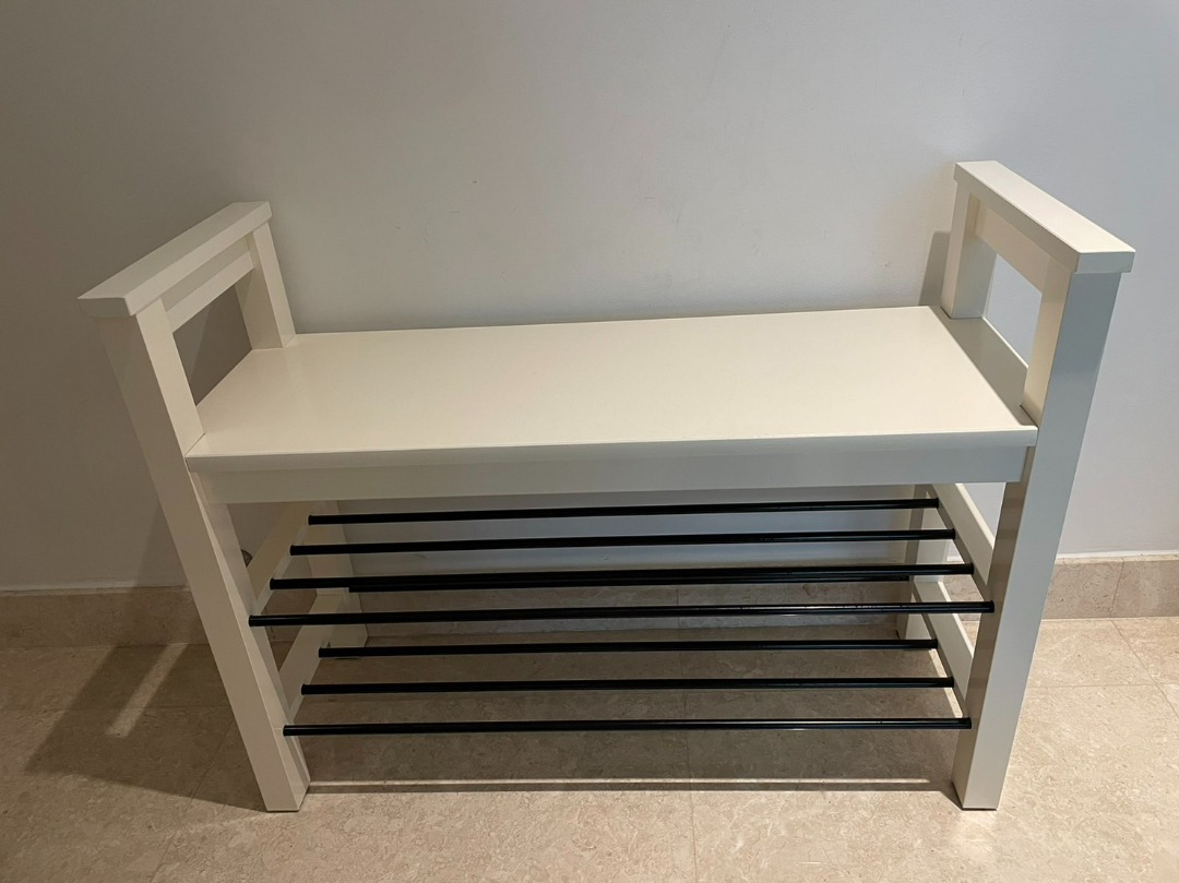 IKEA HEMNES Bench with shoe storage, Furniture & Home Living, Furniture