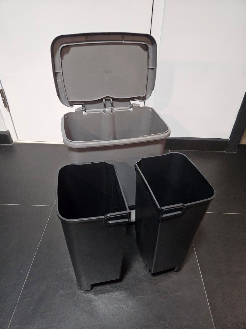 Ikea pedal waste bin dual 25L, Furniture & Home Living, Cleaning