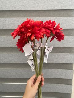 Ikea SMYCKA red artificial flower