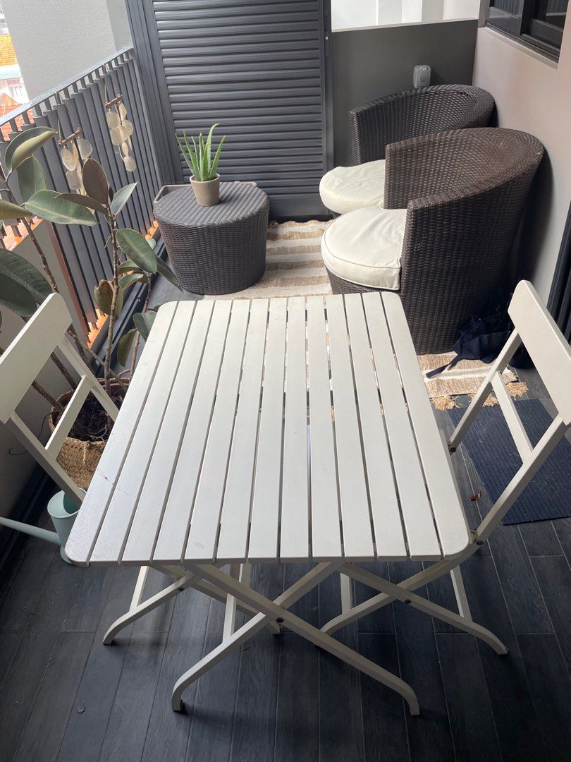 IKEA table and 2 chairs