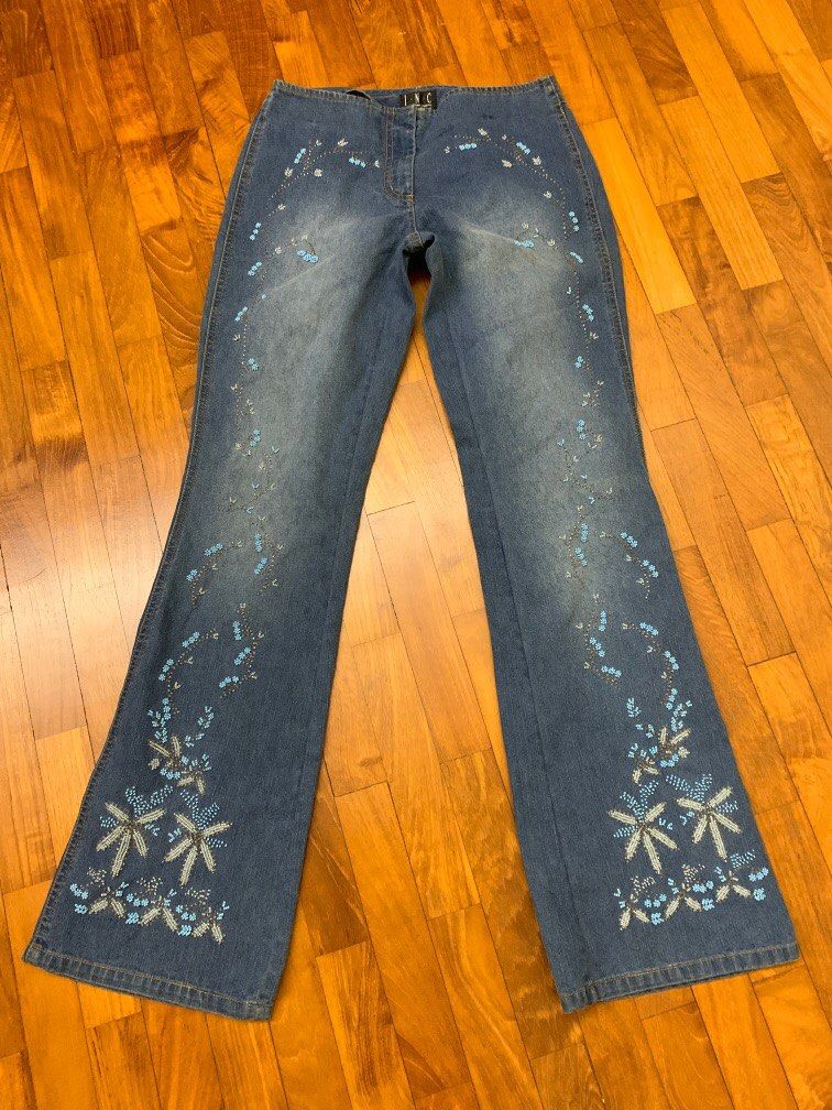 Inc embroidered jeans on sale