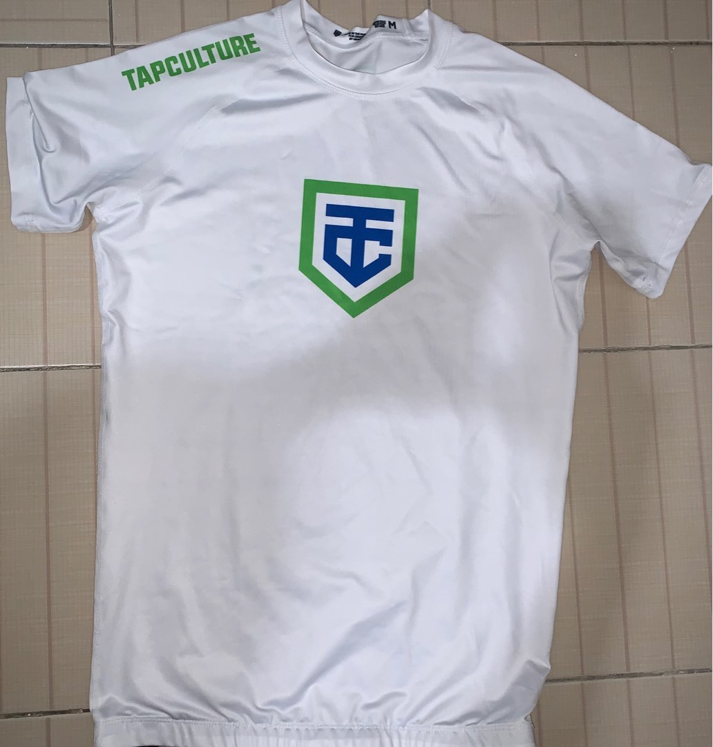 TC White Jiu Jitsu Rash Guard on Carousell