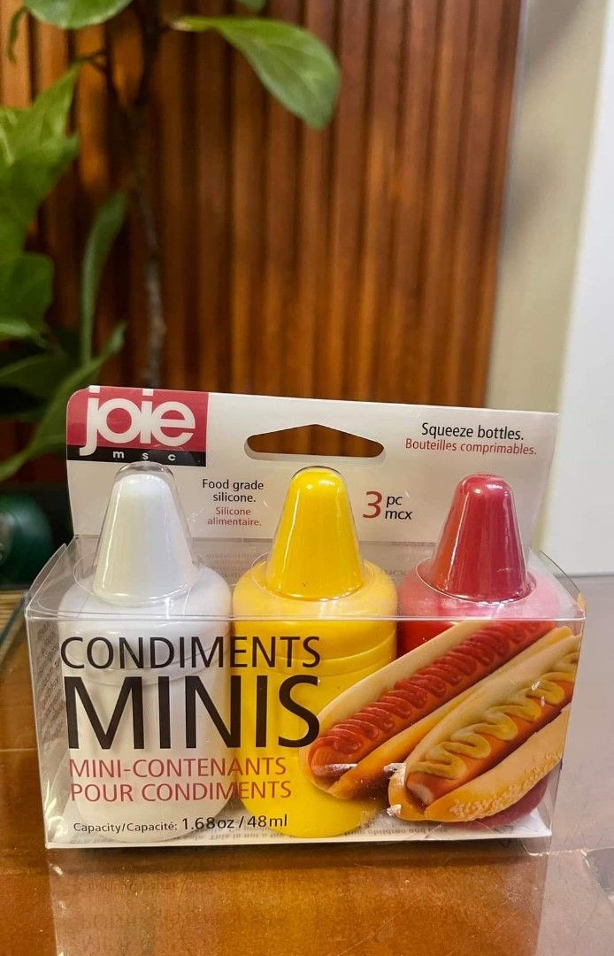 Joie Mini Condiment Squeeze Bottles, Set of 3