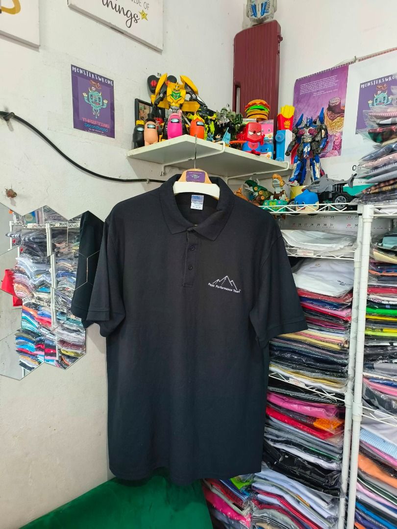 Kaos Polo Port & Company Hitam Small Logo