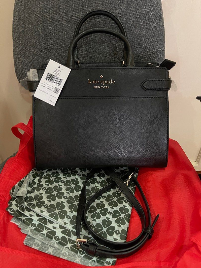 Kate Spade Staci Saffiano Leather in Parchment, Luxury, Bags & Wallets on  Carousell