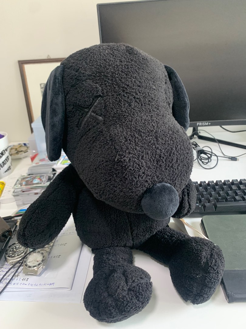KAWS x Peanuts Snoopy Black Hobbies Toys Toys Games on Carousell