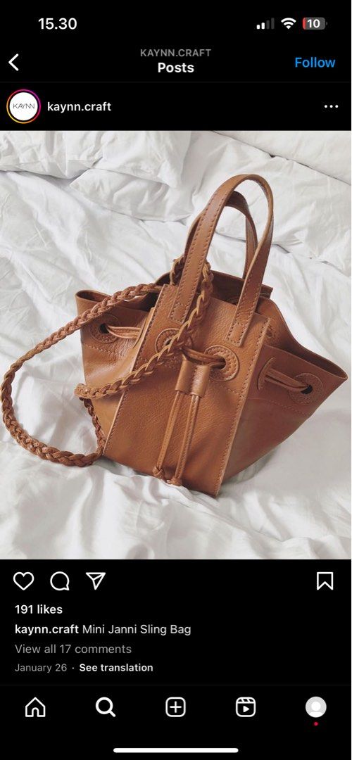 Kaynn Bag Mini Janni Sling Bag (tas kulit sapi asli) on Carousell