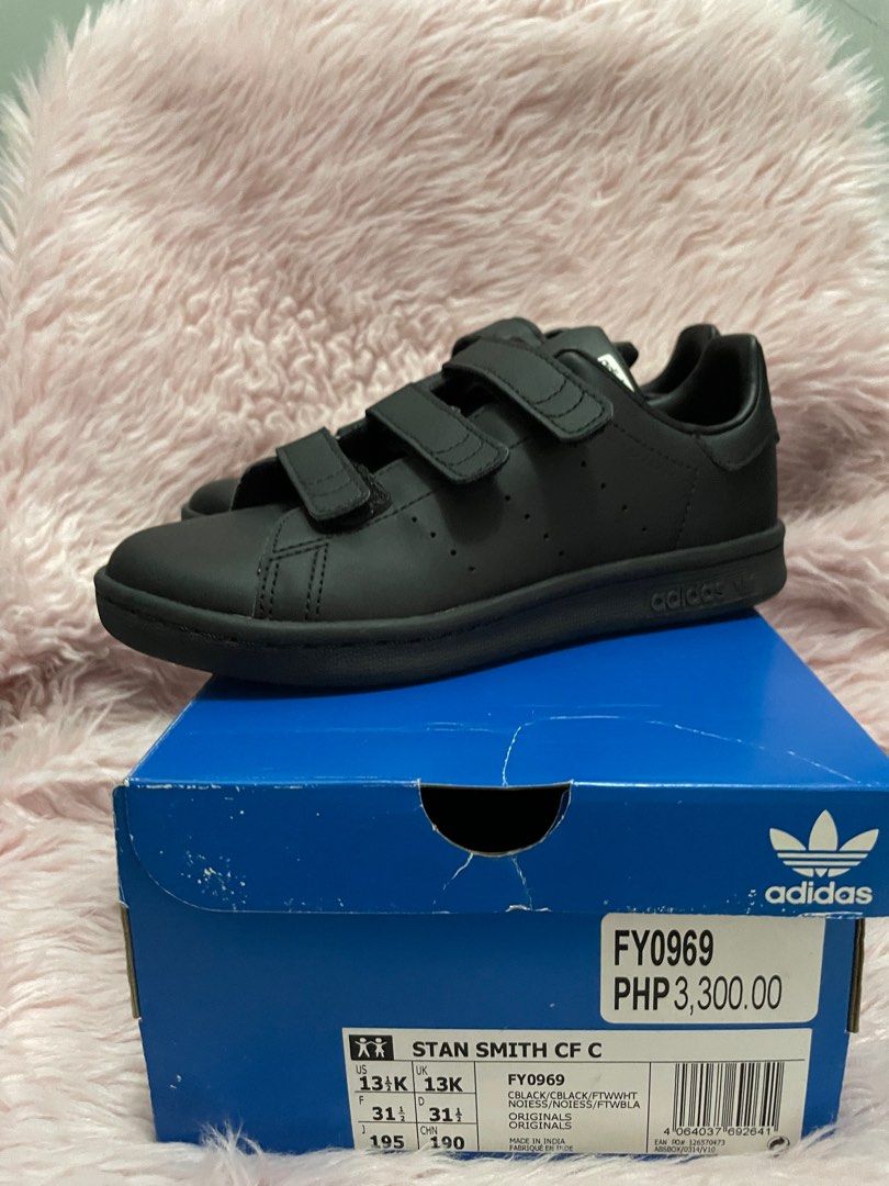 Stan smith deals velcro black
