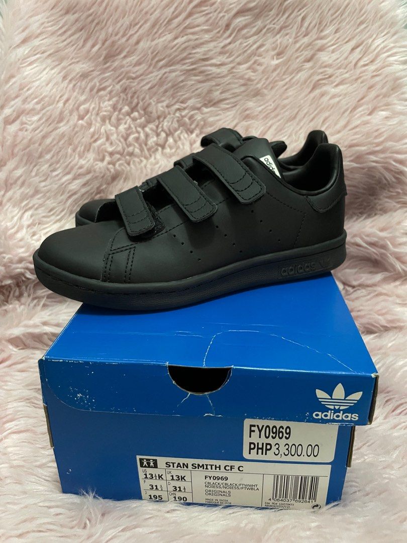 Stan smith velcro black top