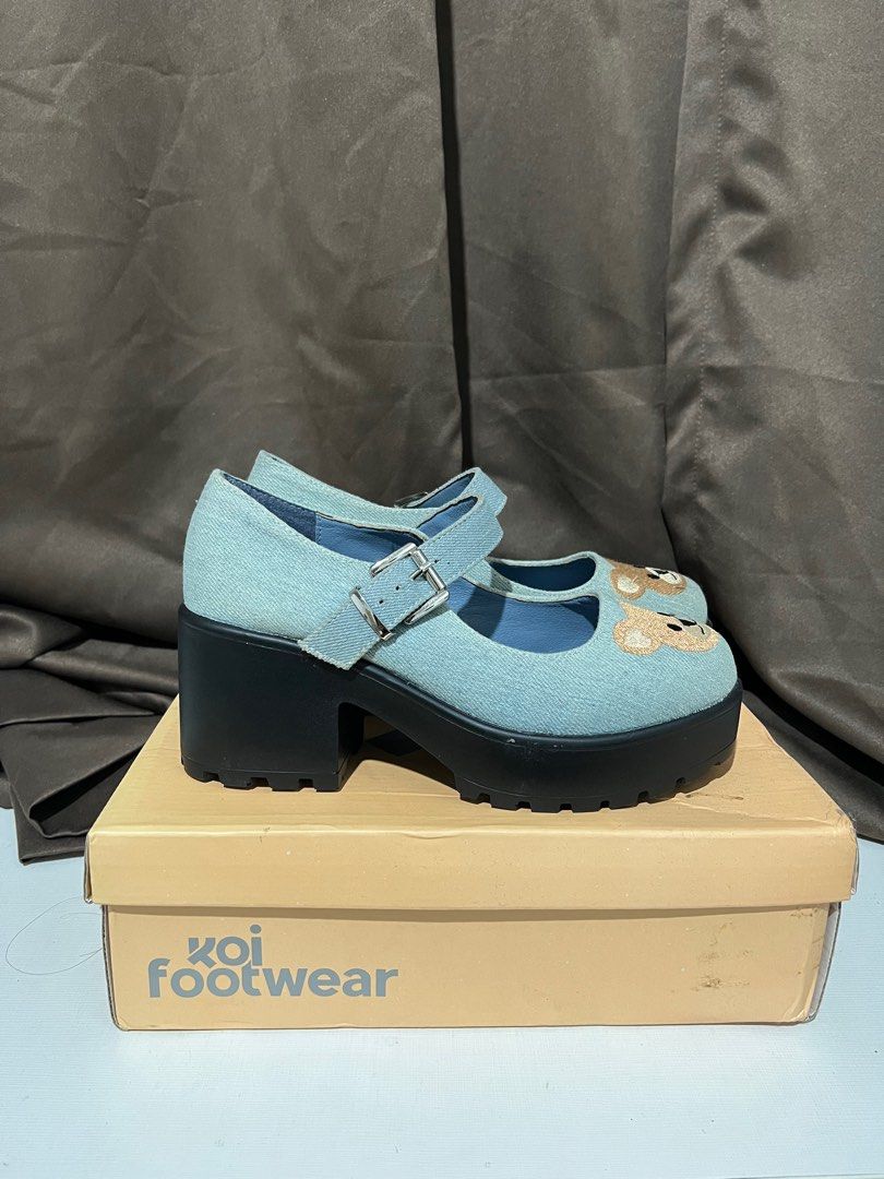 Koi footwear Bear denim mary jane platform Women s Fashion
