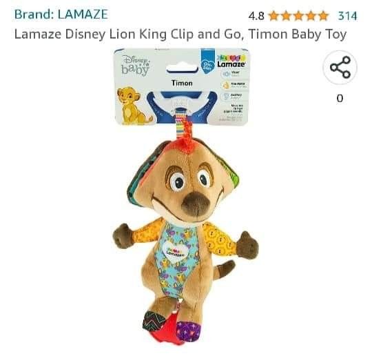 Lamaze Disney Lion King Clip Go Timon Baby toy Babies Kids