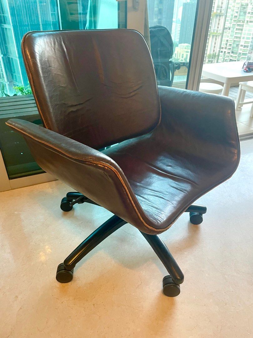 Leather Office Chair Crate & Barrell, Furniture & Home Living