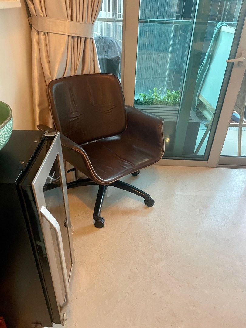 Leather Office Chair Crate & Barrell, Furniture & Home Living