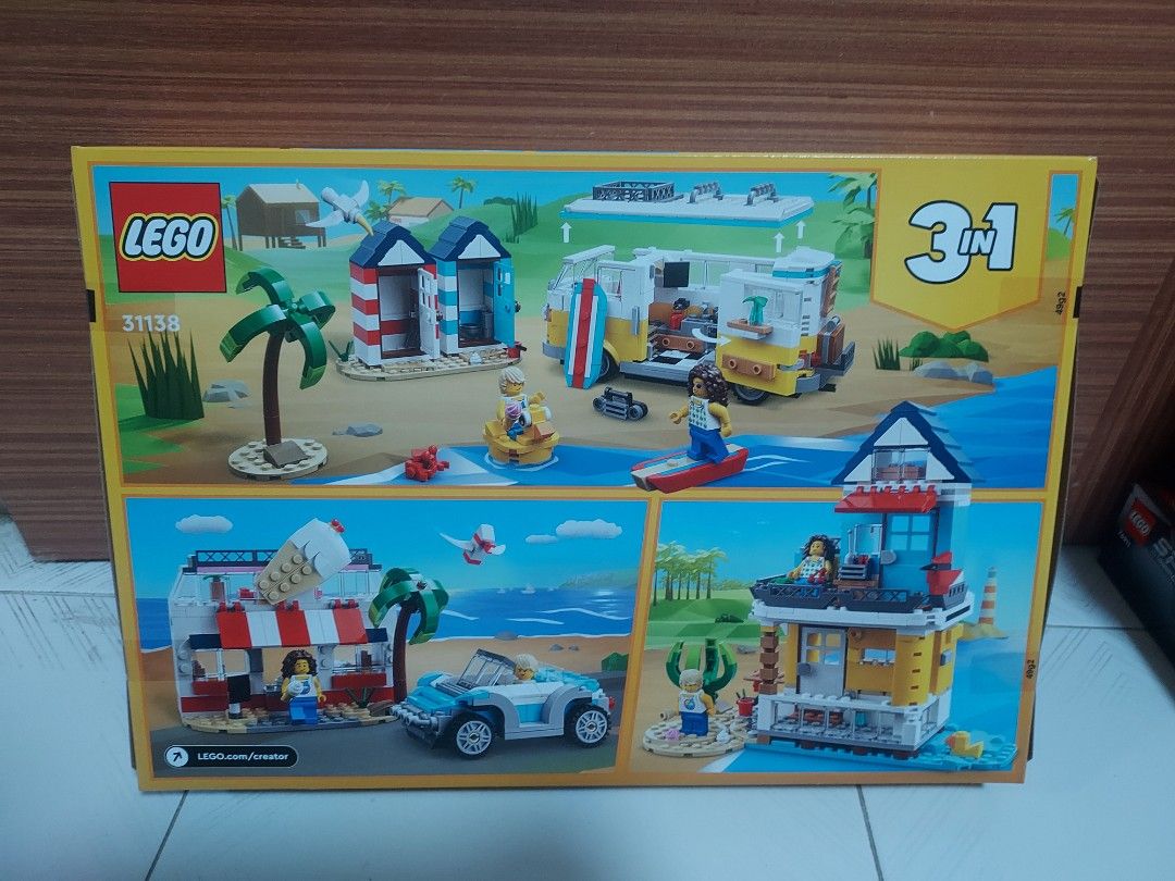 Lego 31138 Beach Camper Van Creator, Hobbies & Toys, Toys & Games On  Carousell