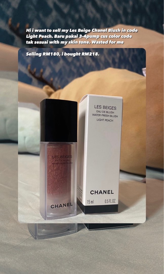 CHANEL LES BEIGES WATER FRESH BLUSHES SWATCHES OF ALL SHADES Side
