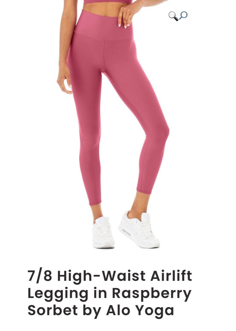 7/8 High-Waist Airlift Legging - Sugarplum Pink - Sugarplum Pink / XXS