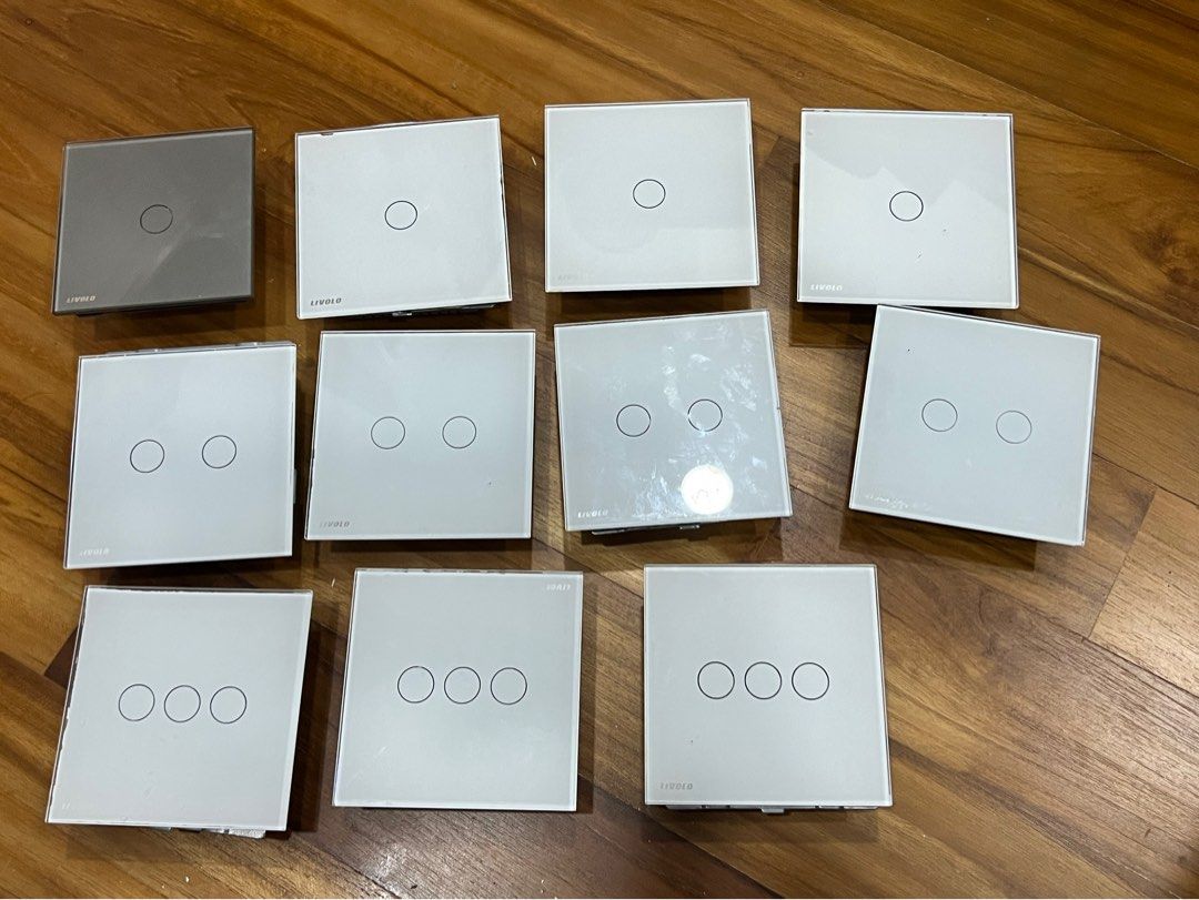LI-Double Socket interrupteur d'éclairage - panneau de verre tactile et