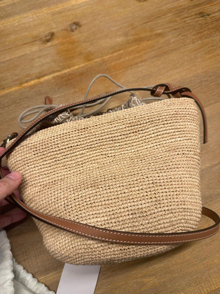 Loewe Pochette Woven Raffia