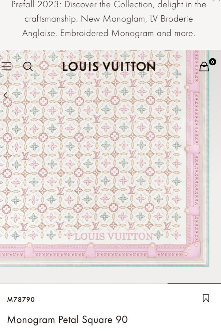 LOUIS VUITTON Silk Monogram Ultimate Square 90 Scarf Black 1277231