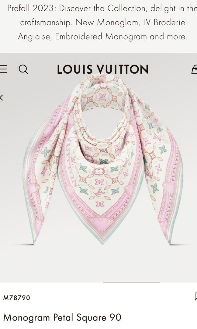 LV Monogram Confidential Square 90, Women's Fashion, Watches & Accessories,  Scarves on Carousell