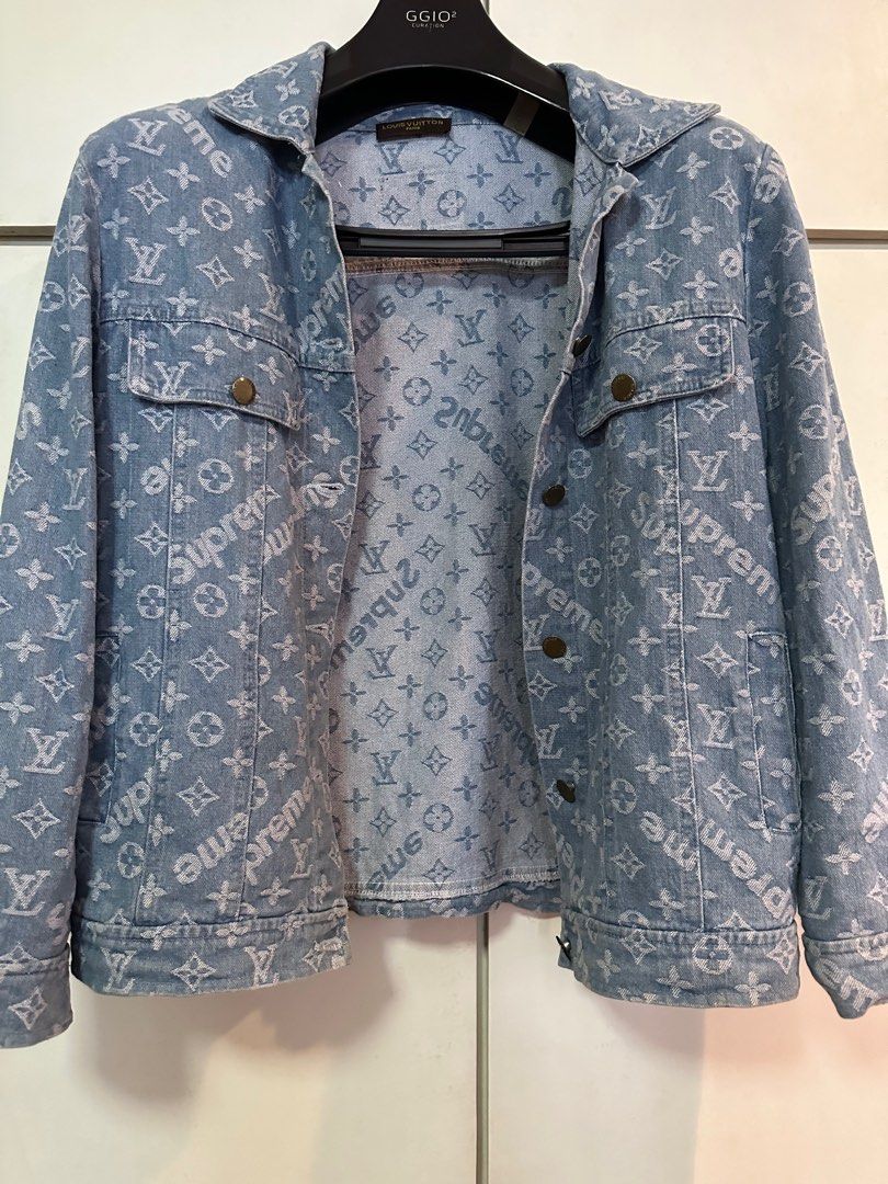 Louis Vuitton Supreme denim jacket, Women's Fashion, Coats