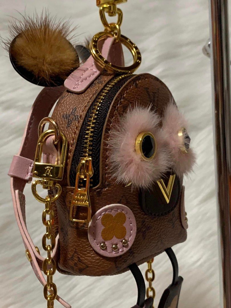 LV Mini Owl Backpack Charm, so cute!🤎 #luxuryalternatives #fyp