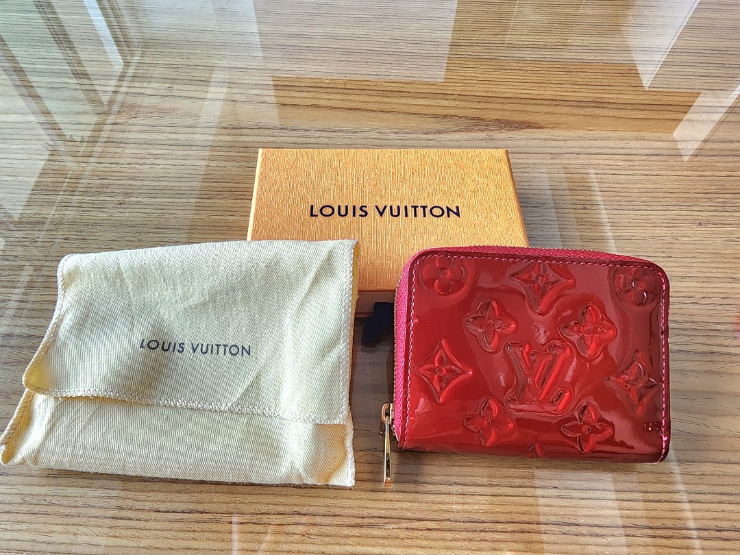 LOUIS VUITTON Vernis Zippy Coin Purse Wallet Amarante-US