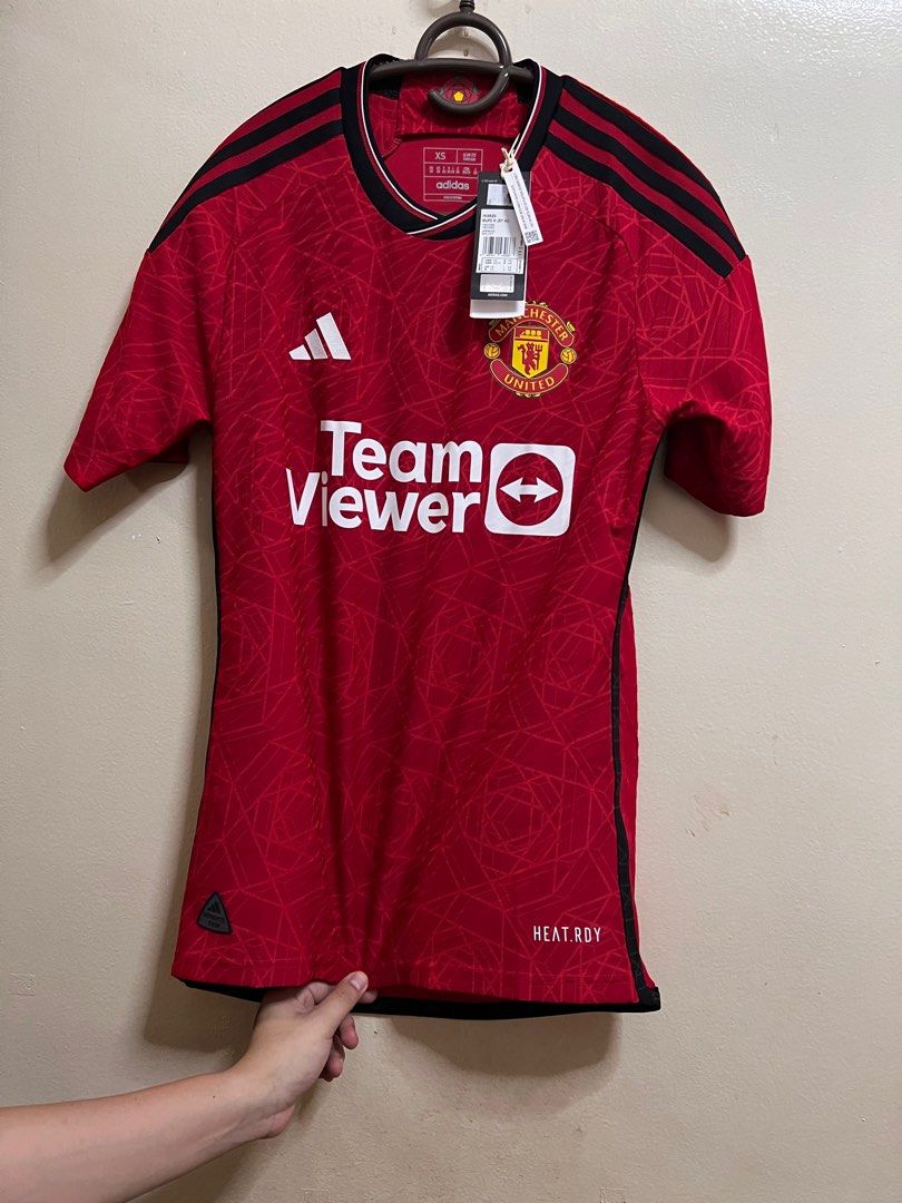 adidas Manchester United 23/24 Home Authentic Jersey - Red, Men's Soccer