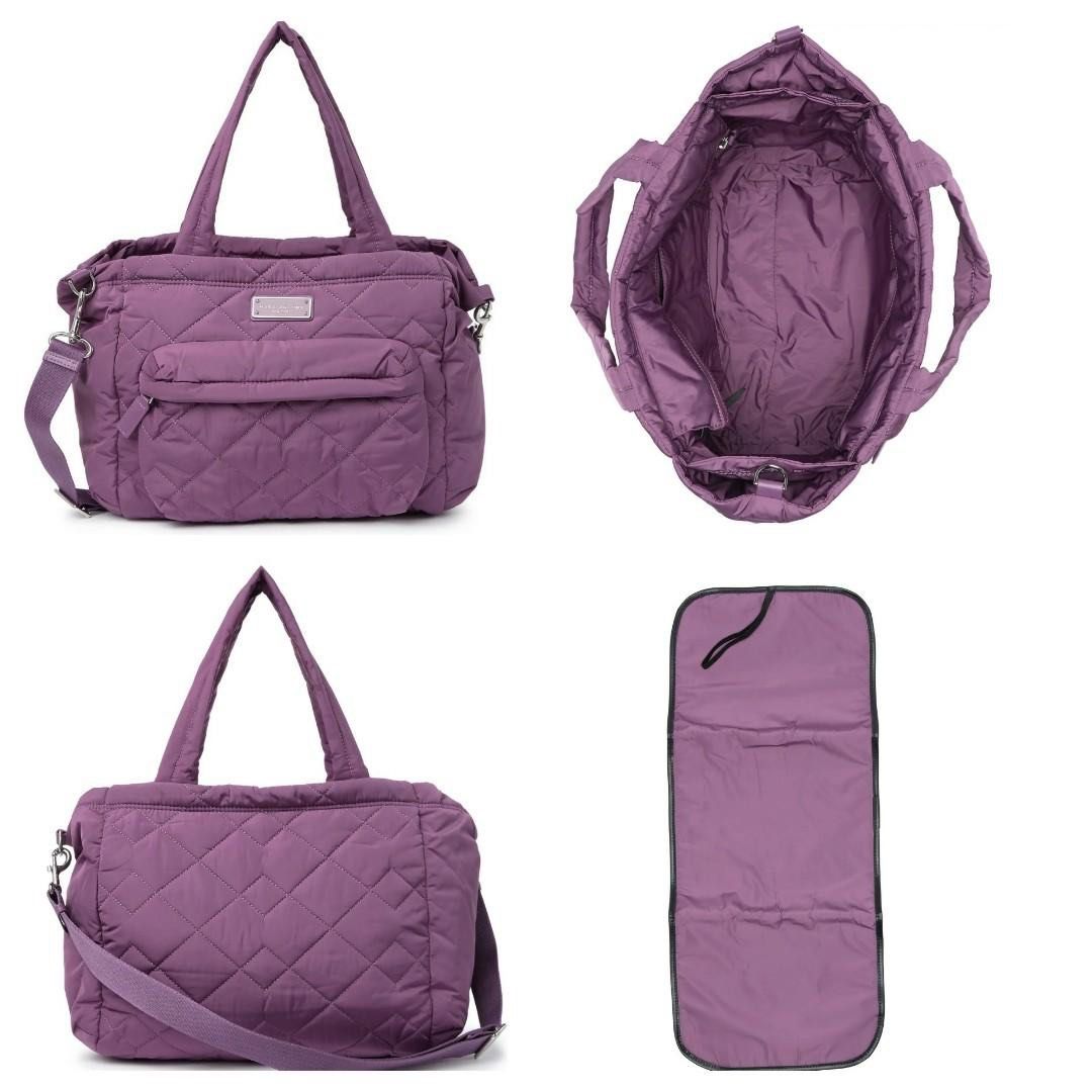 Marc Jacob Diaper Wet Travel Bag Nylon Quilted Purple