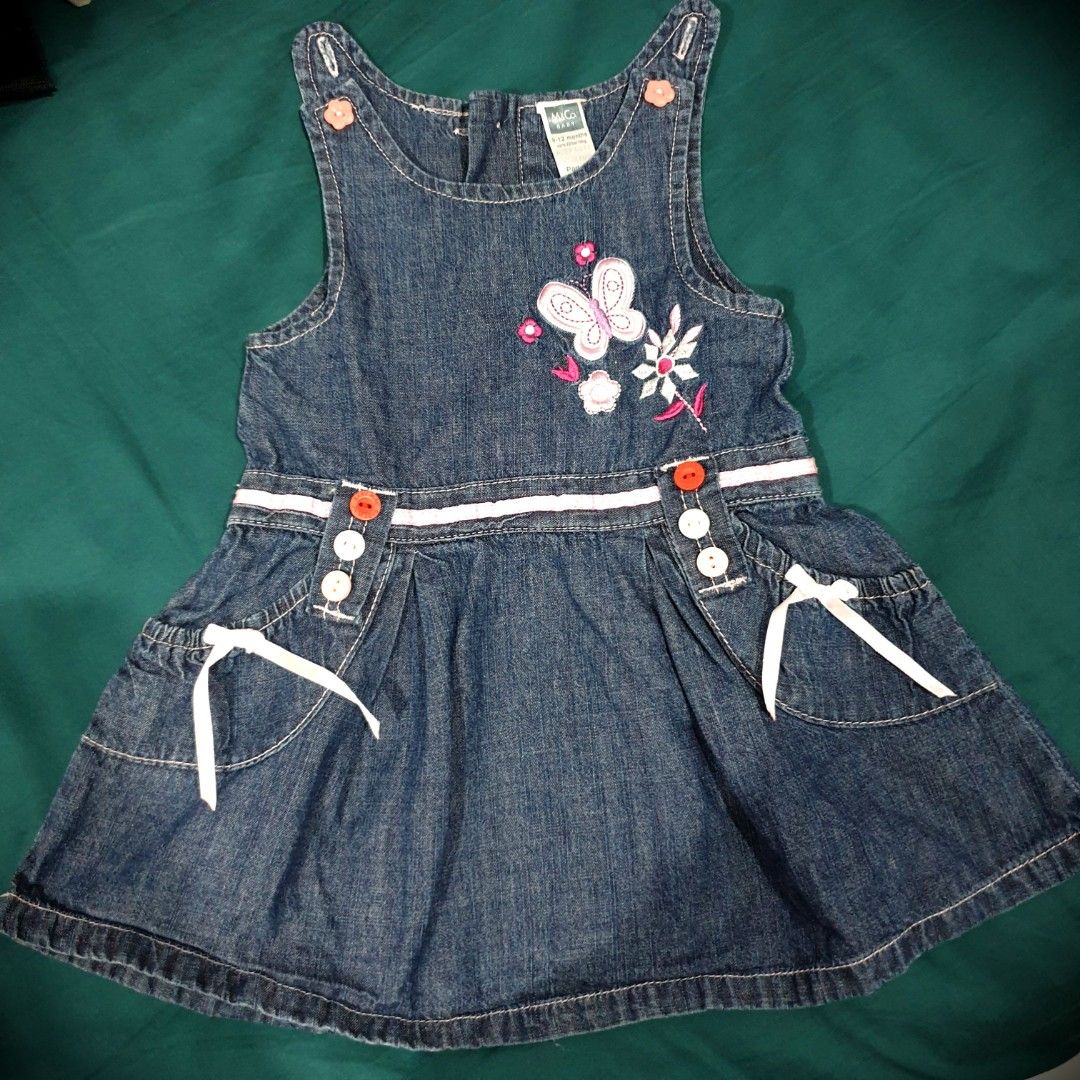 M Co Baby Denim Dress Babies Kids Babies Kids Fashion on