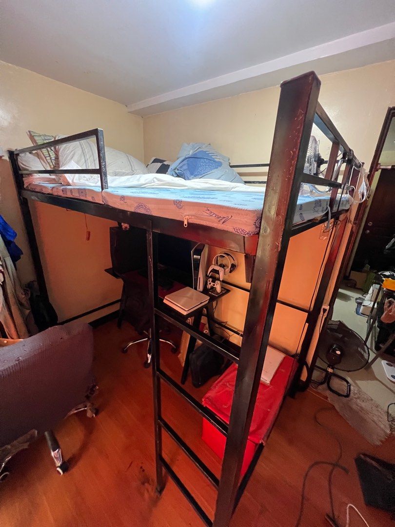 Metal Loft Bed double size on Carousell