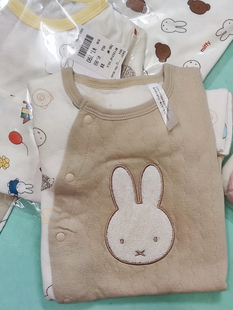 🐘Miffy 初生嬰兒空氣棉連身夾衣🐗 ❤️超可愛得意♥️Miffy刺繡圖案