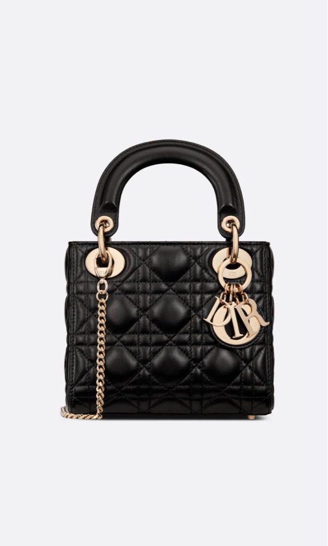 Mini lady cheap dior lambskin