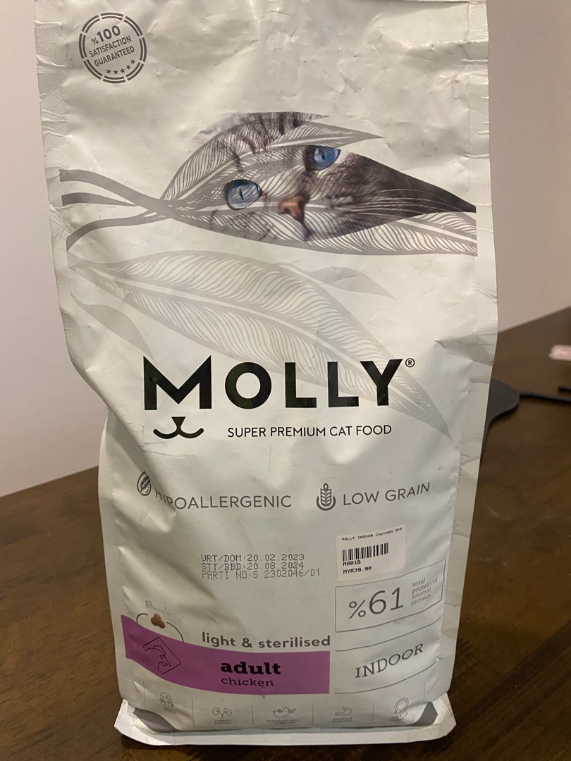 Molly Indoor Dry Food (Kibble), Pet Supplies, Pet Food on Carousell