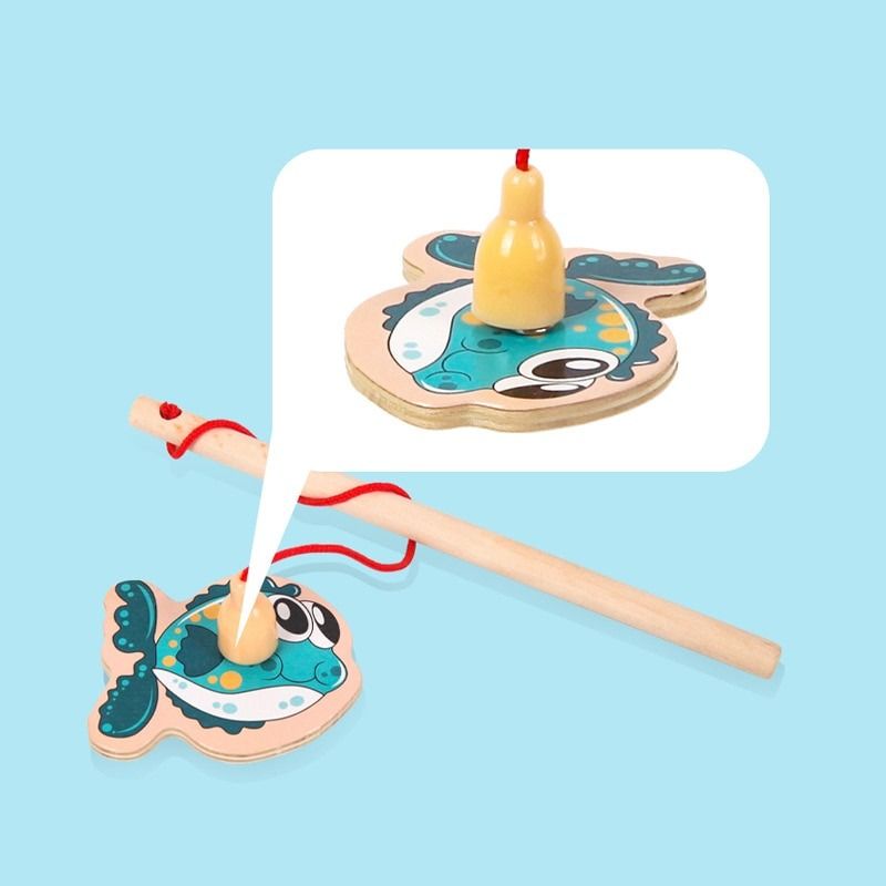 Montessori Wooden Magnetic Fishing Toys for Baby Cartoon Marine Life  Cognition Fish Games Education, 兒童＆孕婦用品, 嬰兒玩具- Carousell