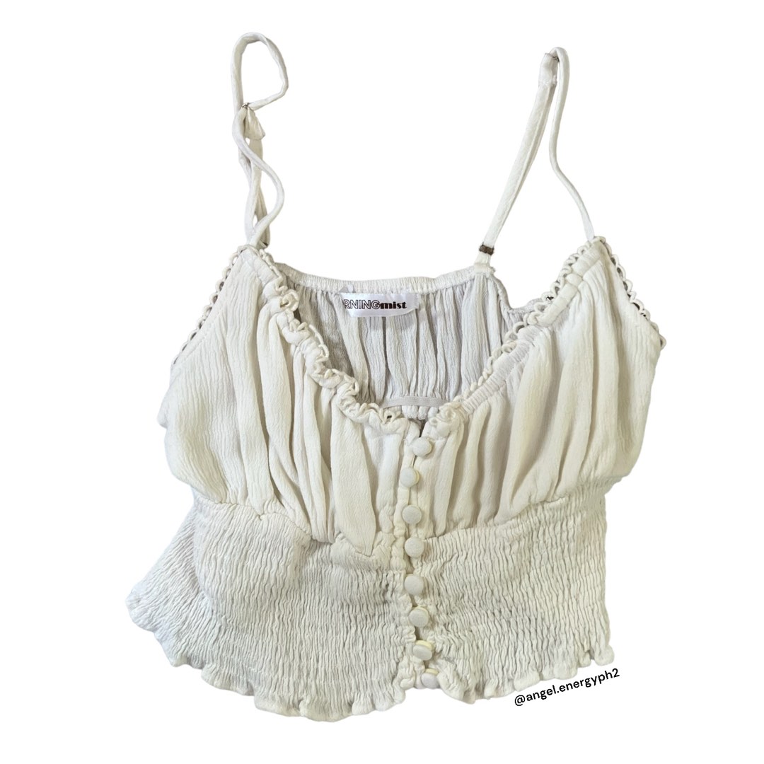 Vmsilje Sl Ruffle Top Bright White