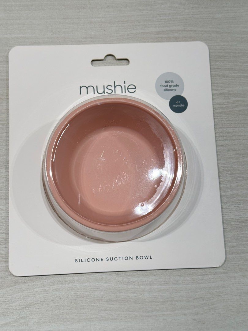 mushie Silicone Suction Bowl | BPA-Free Non-Slip Design (Blush)