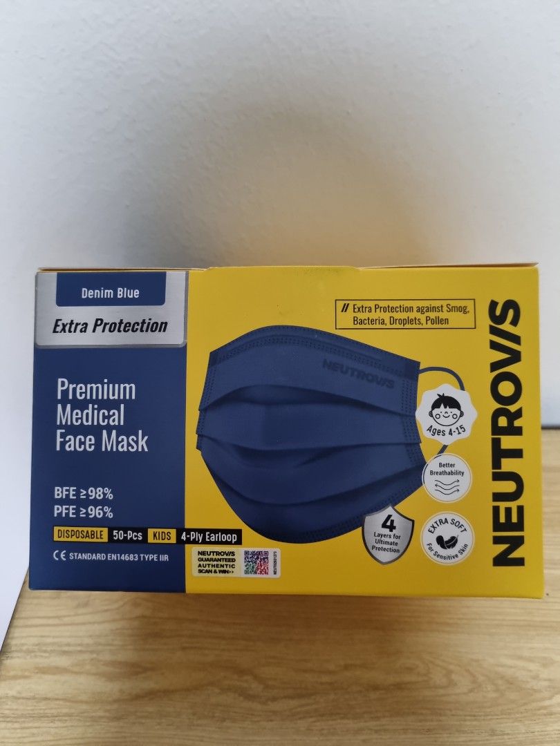 NEUTROVIS FACE MASK (KIDS), Health & Nutrition, Face Masks & Face Shields on Carousell