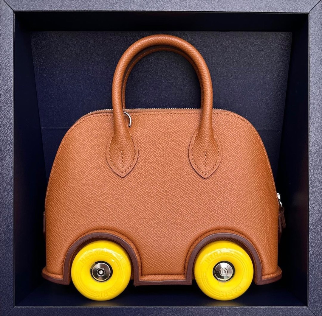 NEW Hermes Bolide On Wheels Mini Gold/Jaune Citron Epsom Phw, Luxury, Bags  & Wallets on Carousell