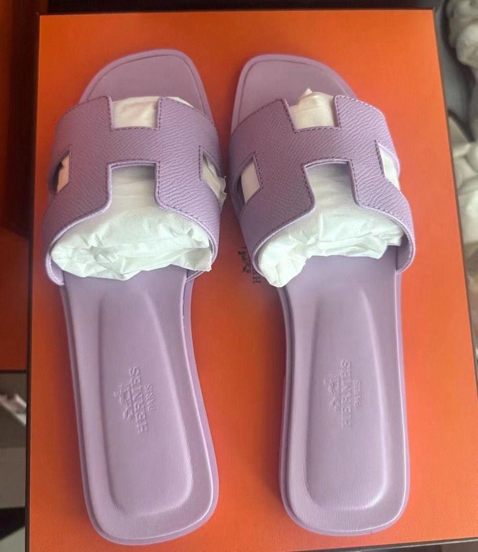 New Herm s ladies purple slippers Women s Fashion Footwear